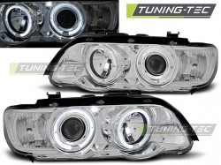 HEADLIGHTS ANGEL EYES CHROME fits BMW X5 E53 09.99-10.03