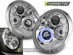 HEADLIGHTS ANGEL EYES CHROME fits BMW MINI (COOPER) 01-04