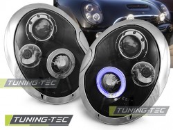 HEADLIGHTS ANGEL EYES BLACK fits BMW MINI (COOPER) 01-04