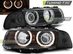HEADLIGHTS ANGEL EYES BLACK fits BMW E38 06.94-08.98