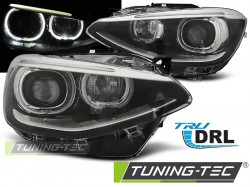 HEADLIGHTS TRUE DRL BLACK fits BMW F20 / 21 11-12.14