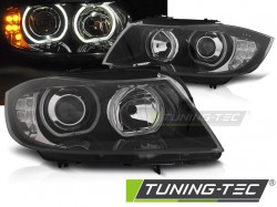 HEADLIGHTS ANGEL EYES LED INDICATOR BLACK fits BMW E90/E91 03.05-11