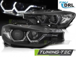 HEADLIGHTS ANGEL EYES LED DRL BLACK fits BMW F30/F31 LCI 15-18